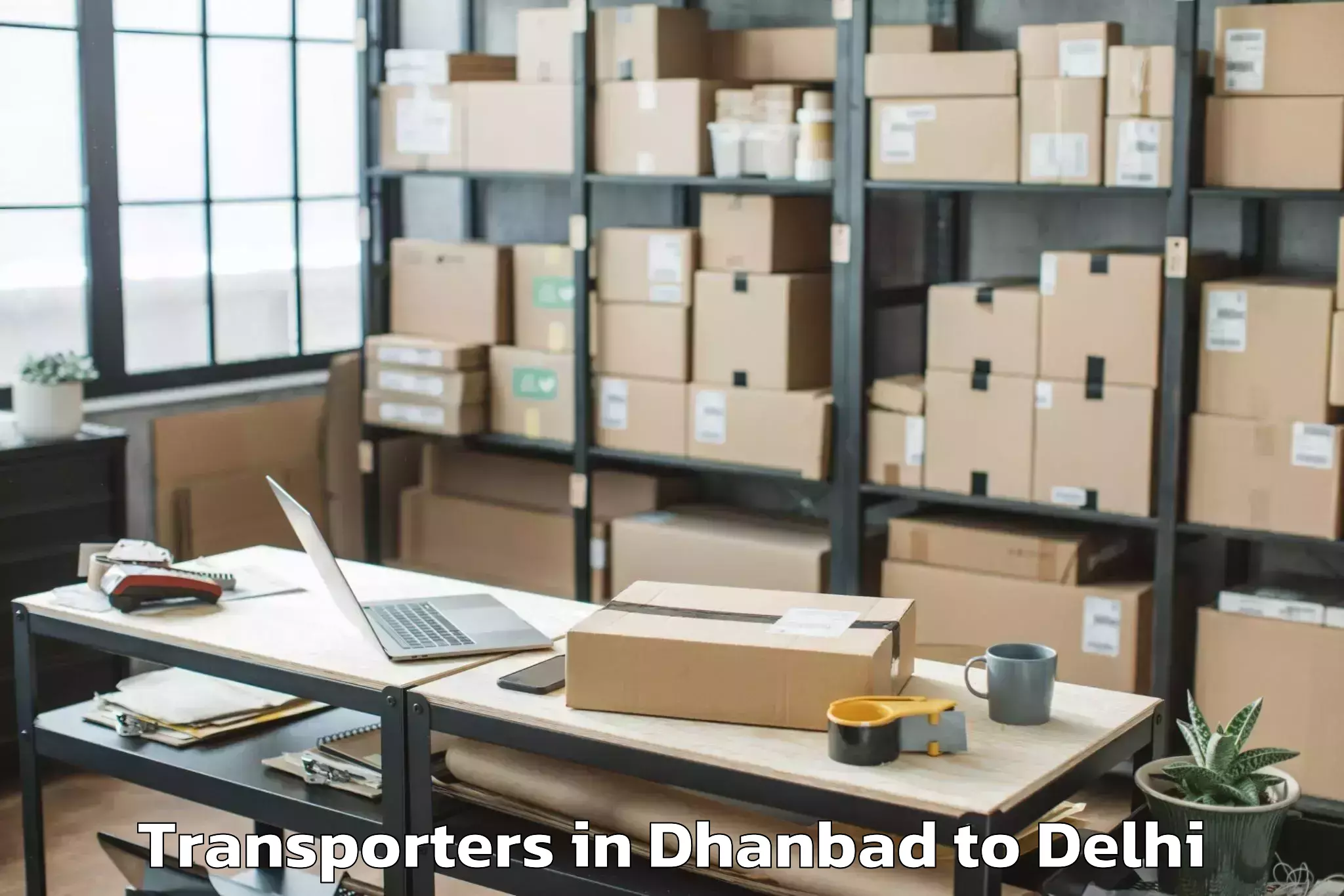 Professional Dhanbad to Delhi Technological University Transporters